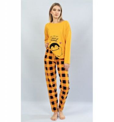 Dámské pyžamo dlouhé Tučňák. | Velikost S, Velikost M, Velkost L, Velikost XL