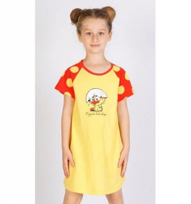 Dětská noční košile s krátkým rukávem Kuře. - Velikost 9-10 let VIENETTA SECRET