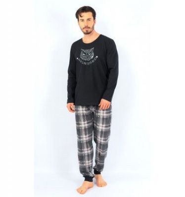 Pánské pyžamo dlouhé Sova. | Velikost XL
